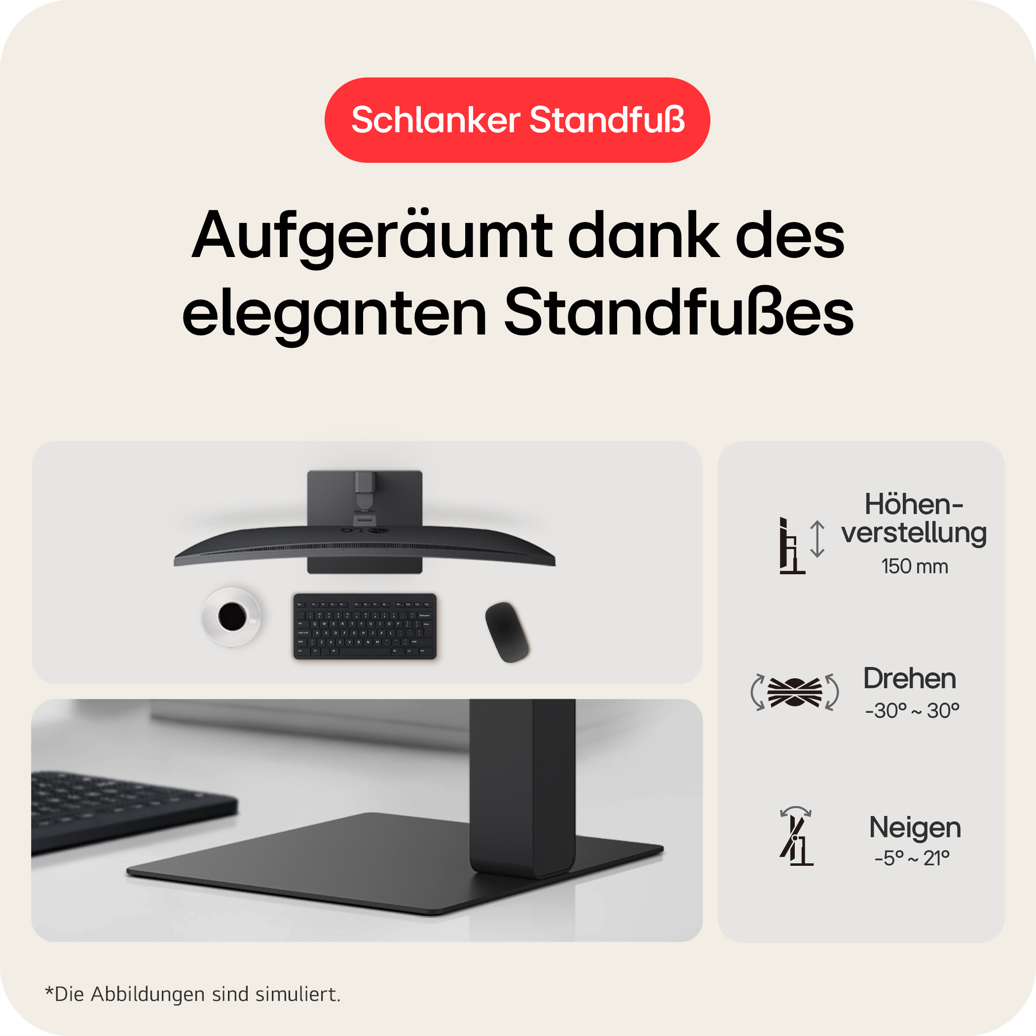 LG 34 Zoll UltraWide 21:9 WQHD (3.440 x 1.440) Curved IPS-Display, 34U650A-B