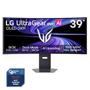 Vorderseite von 39-Zoll-UltraGear evo GX9, der weltweit erste 39-Zoll-5K2K-OLED-Gaming-Monitor 39GX950B-B