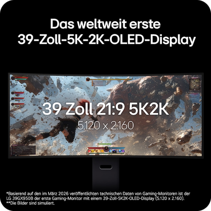 LG 39-Zoll-UltraGear evo GX9, der weltweit erste 39-Zoll-5K2K-OLED-Gaming-Monitor, 39GX950B-B