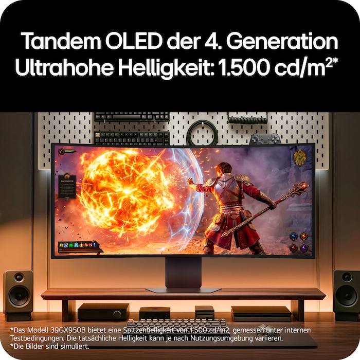 LG 39-Zoll-UltraGear evo GX9, der weltweit erste 39-Zoll-5K2K-OLED-Gaming-Monitor, 39GX950B-B