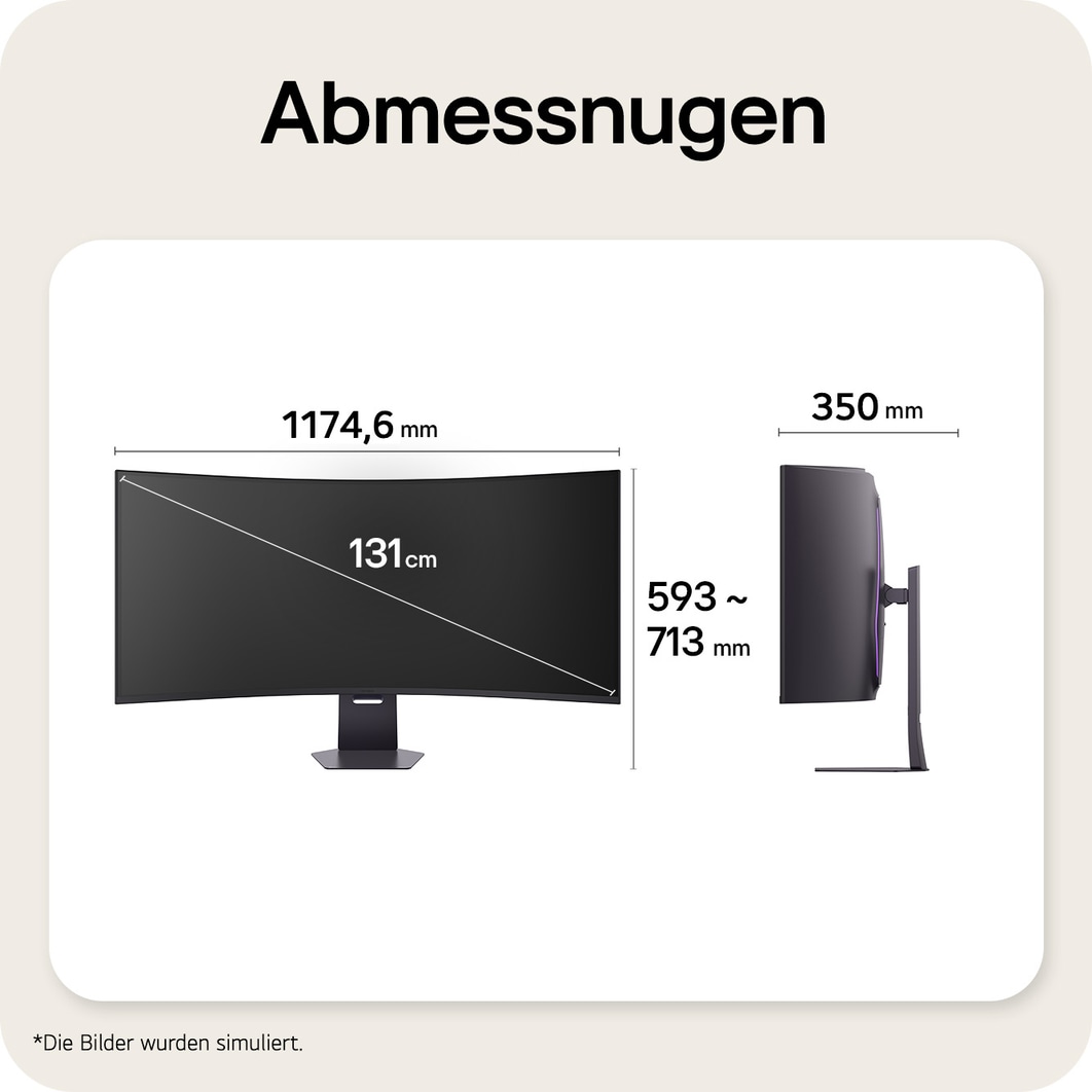 LG 52 Zoll UltraGear evo G9, Weltweit größter 5K2K 240 Hz Gaming Monitor, 52G930B-B