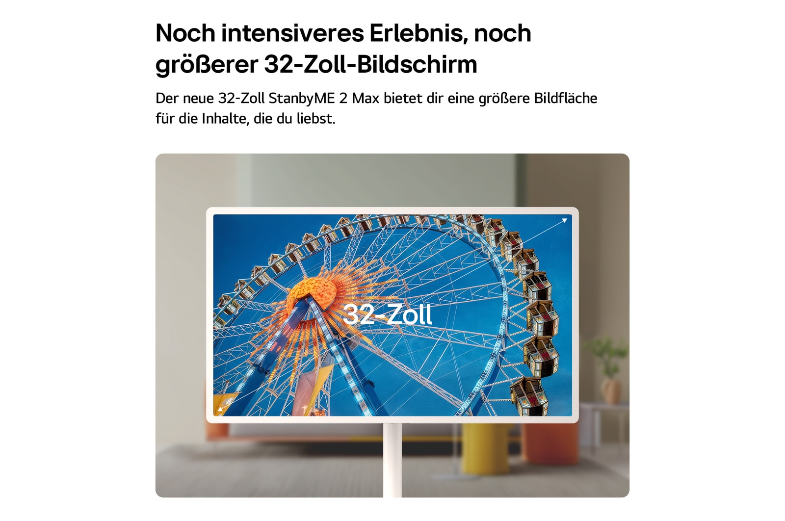 LG StanbyME 2 Max - Superportabler 32-Zoll-Touchscreen, 32LX6BPGA