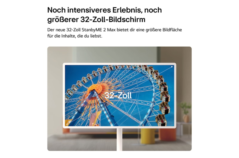 LG StanbyME 2 Max - Superportabler 32-Zoll-Touchscreen, 32LX6BPGA