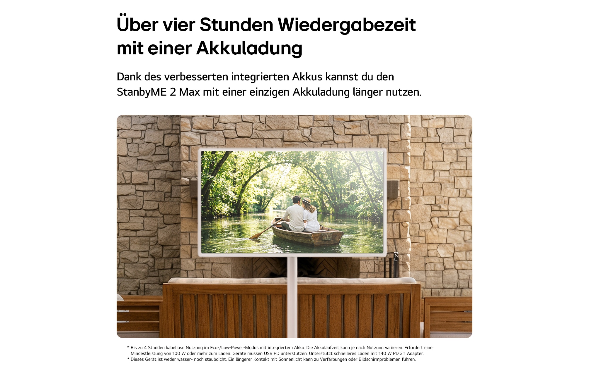 LG StanbyME 2 Max - Superportabler 32-Zoll-Touchscreen, 32LX6BPGA
