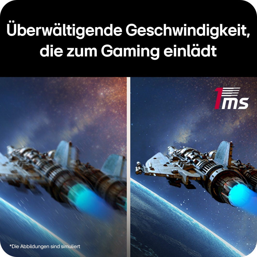 Seitenansicht mit geneigtem Monitor