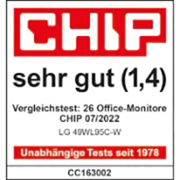 LG 49WL95C-W CHIP Testurteil "sehr gut"