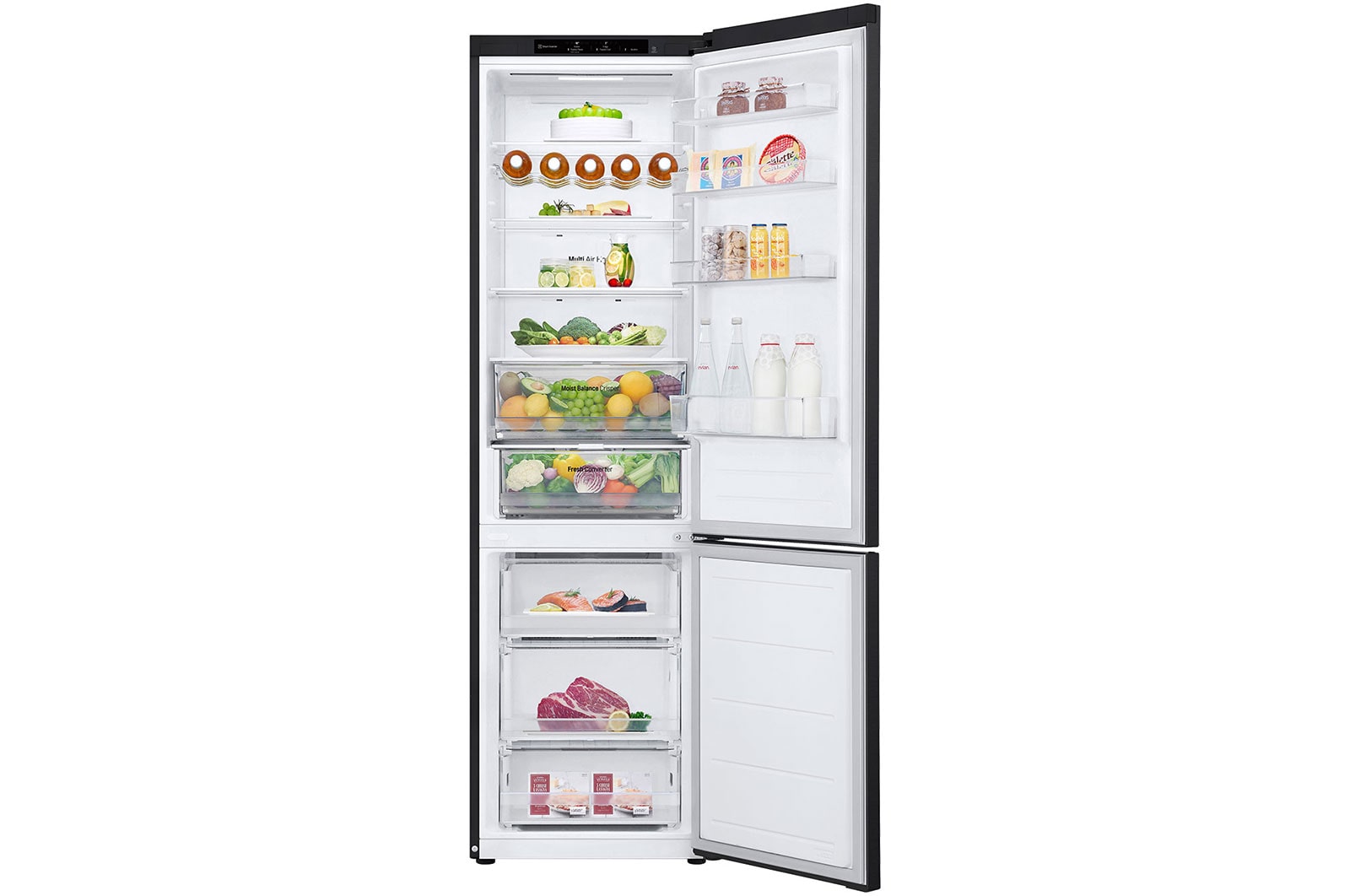 Front view door open with food