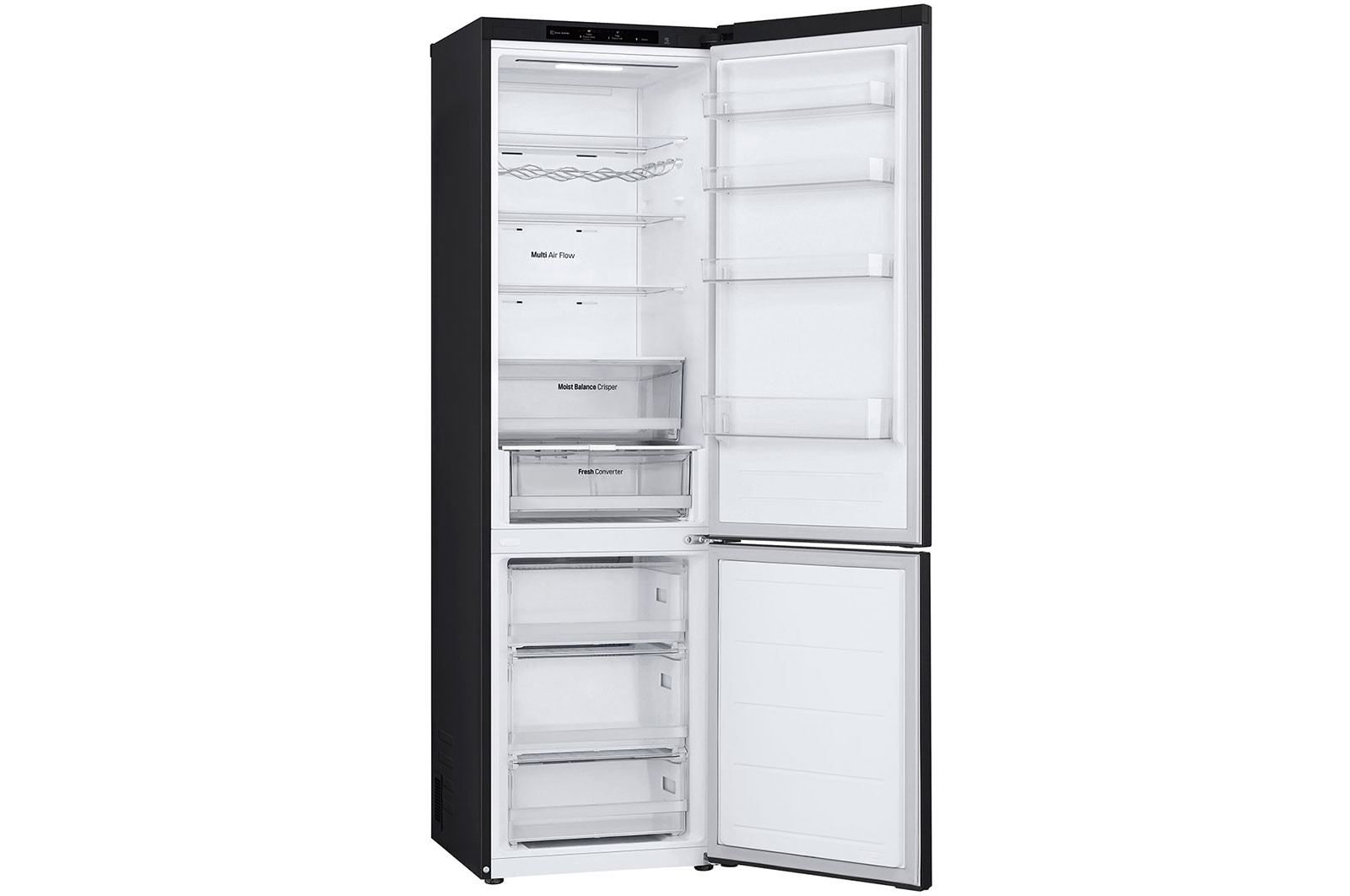 Left side view door open without food