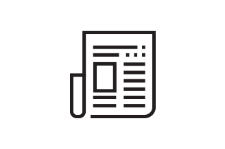 Eine schwarz umrandete Schriftrolle enthält Linien unterschiedlicher Länge und Kästen, die ein Muster erstellen, das die gesamte Rolle ausfüllt.