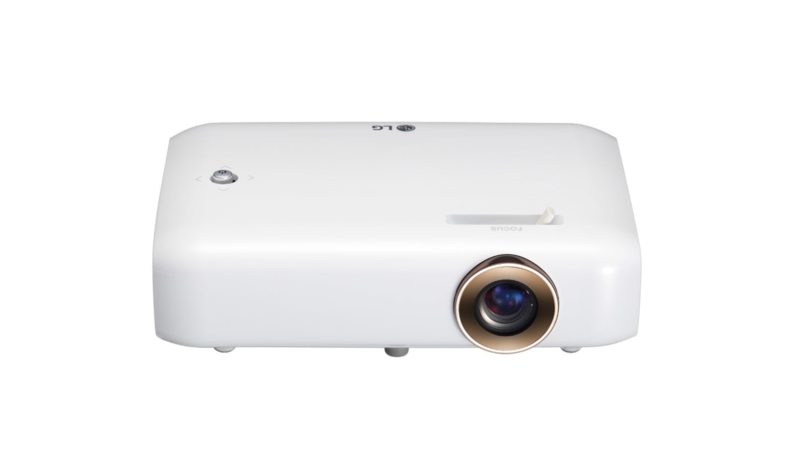 Vorderseite von Ultra Portabler LED Projektor mit integriertem Akku und 720p HD Auflösung 1280 x 720 PH550G