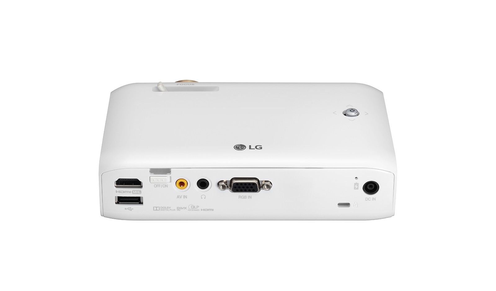 LG Ultra Portabler LED Projektor mit integriertem Akku und 720p HD Auflösung 1280 x 720, PH550G