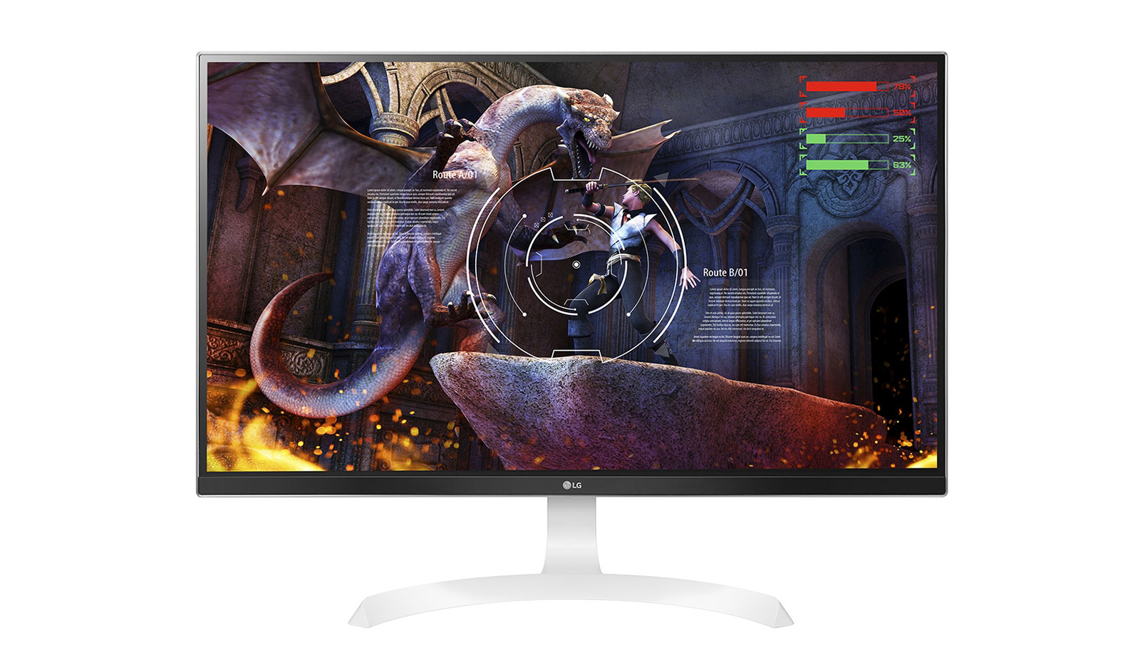 Vorderseite von Ultra HD 4K IPS Monitor 27UD69-W