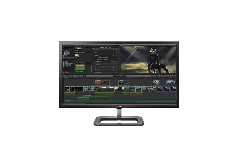 Vorderseite von Profi-Monitor mit 78,74 cm (31 Zoll) Bildschirmdiagonale, Digital Cinema 4K-Auflösung (4.096 x 2.160) und 99,5 % Adobe RGB-Farbraumabdeckung 31MU97-B