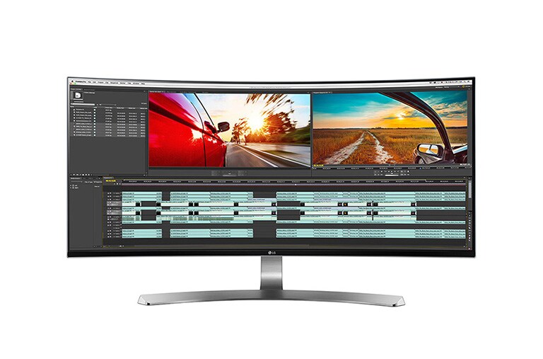 Vorderseite von 21:9 Curved UltraWide™ IPS Monitor 34UC98 mit 86,36 cm (34 Zoll) Bildschirmdiagonale und QHD-Auflösung 34UC98-W