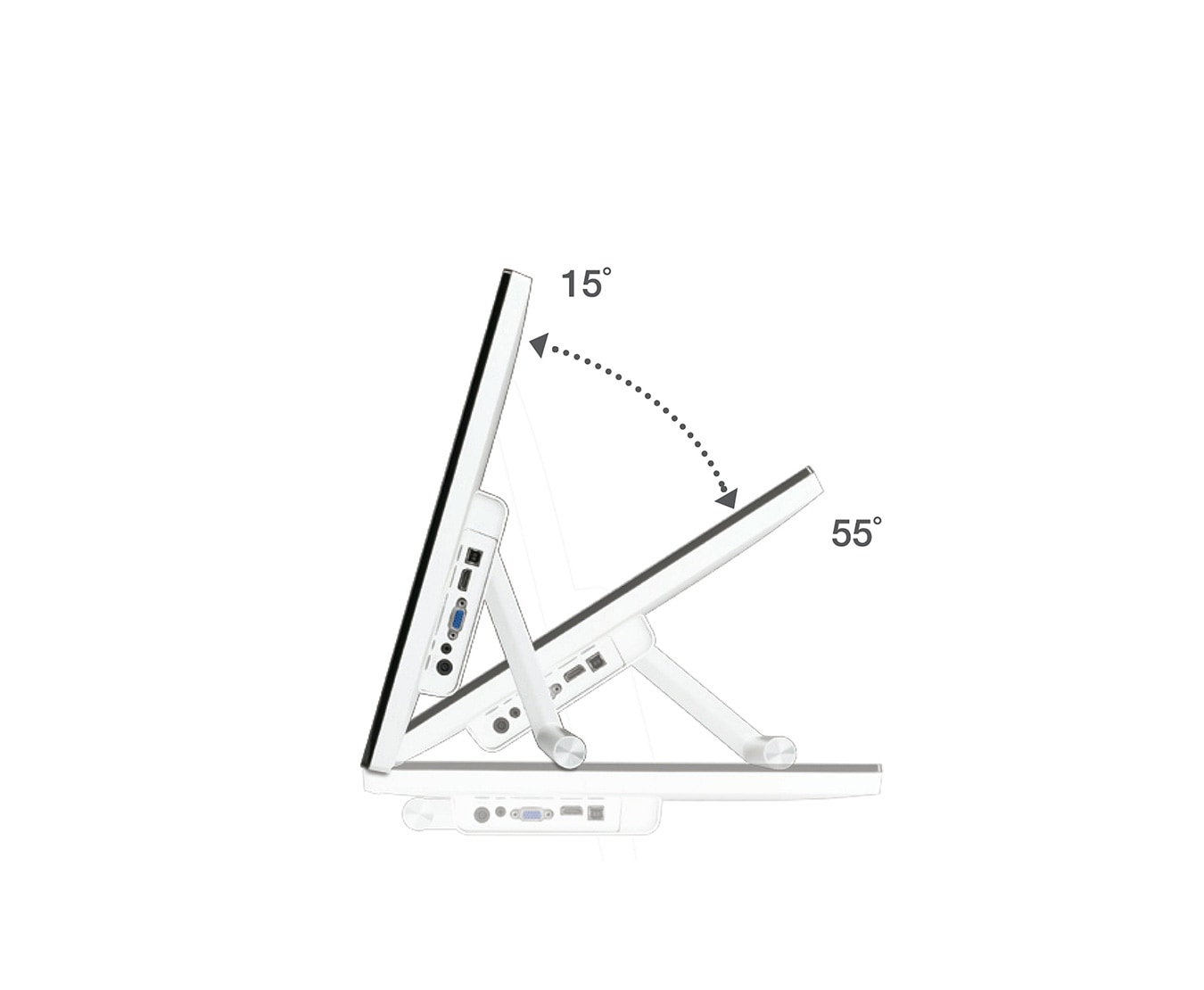 LG IPS-Monitor mit 58,42 cm (23 Zoll) Bildschirmdiagonale und 10-Punkt-Multi-Touch-Oberfläche, 23ET63V-W