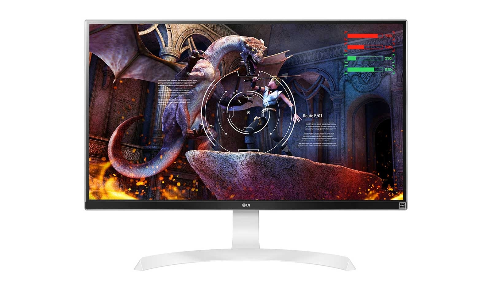 Vorderseite von Ultra HD 4K IPS Monitor 27UD69P-W