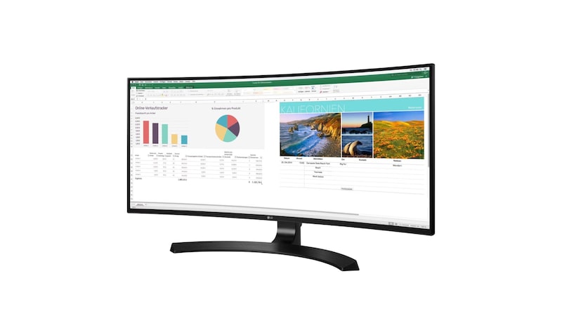 LG IPS 21:9 Curved UltraWide™ QHD Monitor mit 86,36 cm (34 Zoll) Bildschirmdiagonale, 34CB98-B