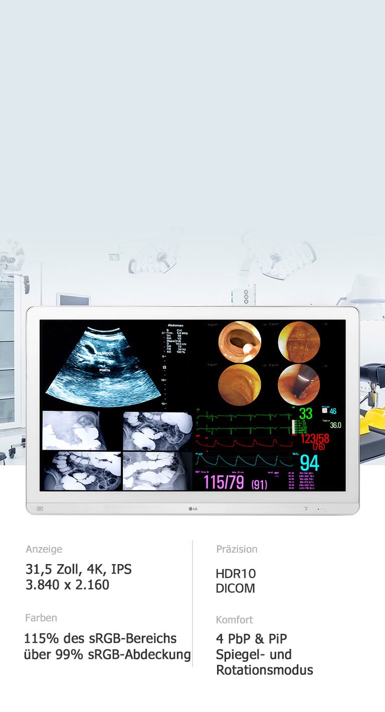 Große Anzeige für chirurgische Präzision1