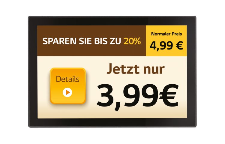 Vorderseite von Small Signage Display 10SM3TB