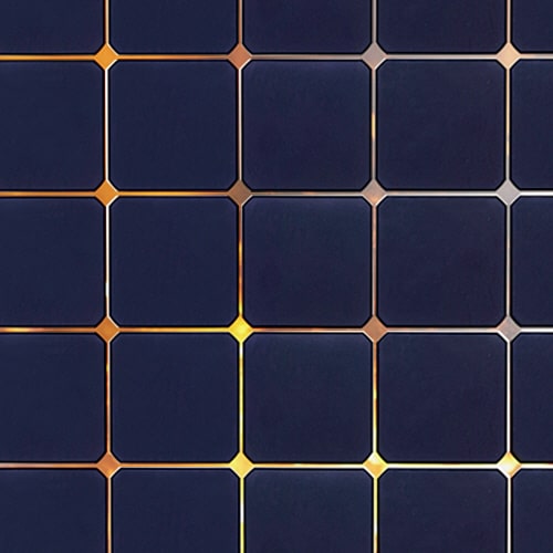 Eine Nahaufnahme des LG Solarmoduls.