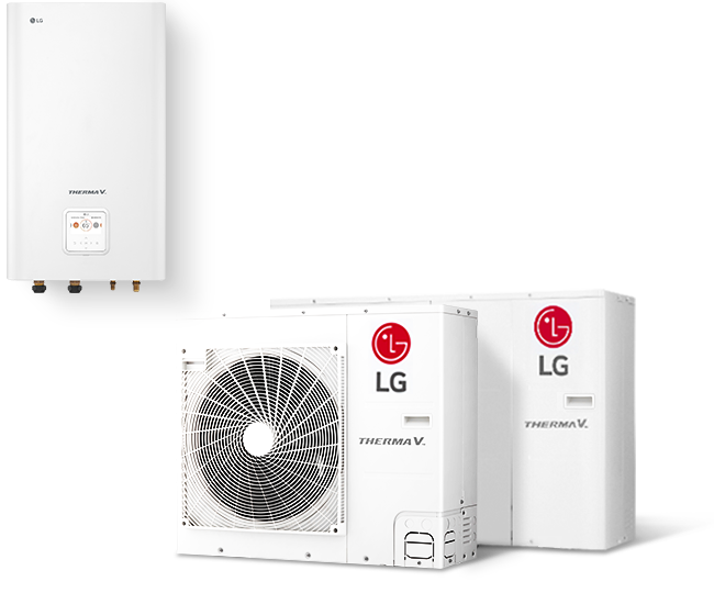 Ein Bild von LG Luft-Wasser-Wärmepumpeninstallation