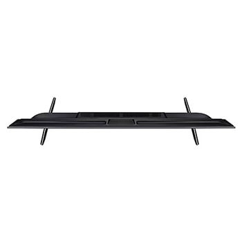 Draufsicht auf den LG UHD AI ThinQ 4K UT73 Smart TV zur Darstellung der Breite und der Fußpositionen.