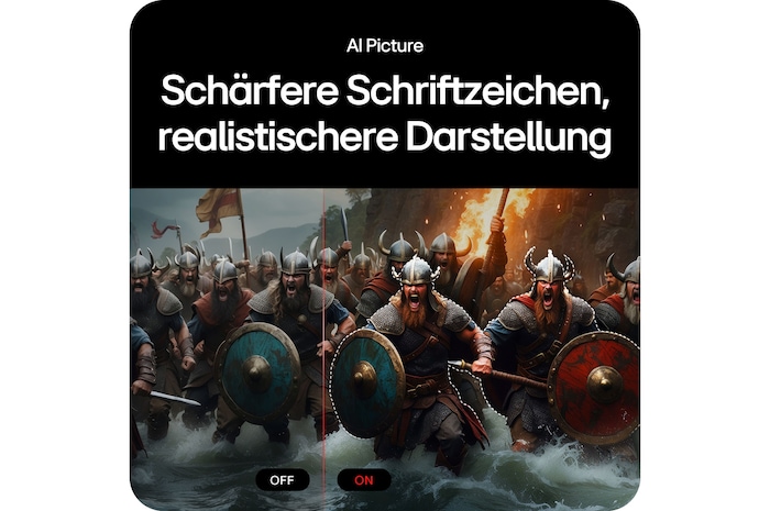 AI Picture Technologie sorgt für klare Schrift und realistische Details für ein optimiertes Spielerlebnis.