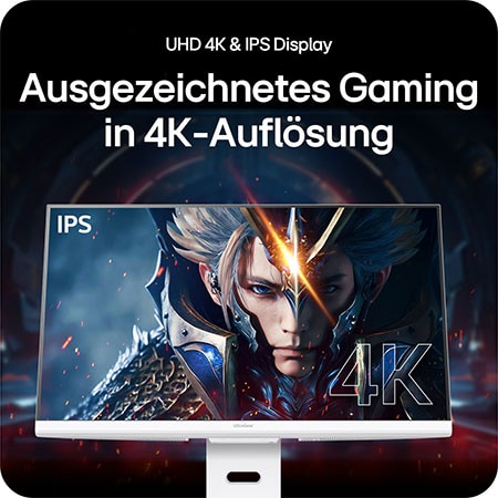 LG UltraGear Gaming Monitor 32 Zoll mit UHD 4K IPS Display für gestochen scharfe Details und lebendige Farben im Spiel.