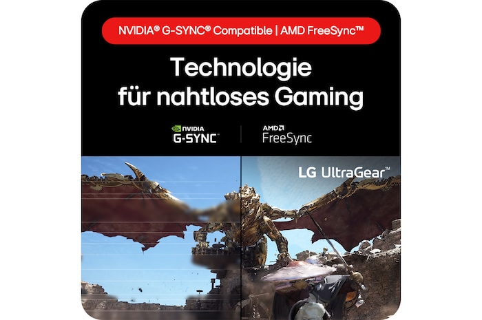 Gaming Monitor 27-Zoll mit NVIDIA G-SYNC Kompatibilität und AMD FreeSync für nahtloses, ruckelfreies und flüssiges Spielen.