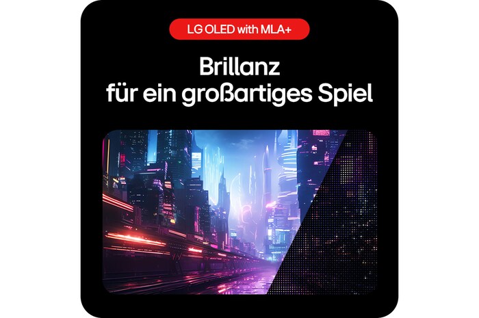 Die MLA+ Technologie des LG UltraGear OLED Monitors sorgt für mehr Helligkeit und detailreiche Darstellung.