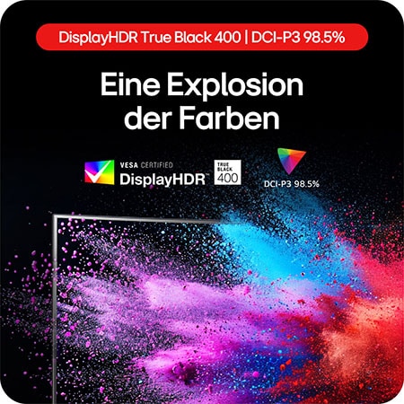 DisplayHDR True Black 400 mit 98,5 % DCI-P3-Farbraum auf dem LG UltraGear OLED Monitor liefert realistische Bilder.