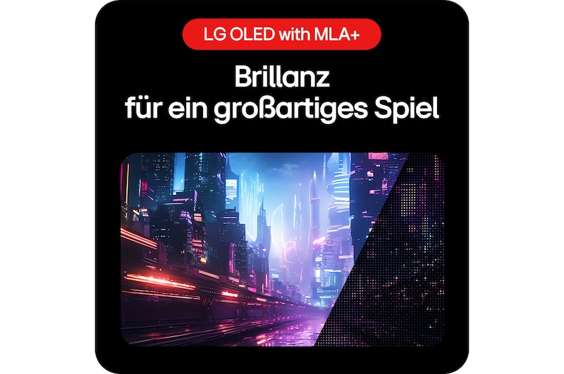 LG UltraGear OLED Gaming-Monitor mit MLA+ Technologie für außergewöhnliche Helligkeit und detailreiche Darstellung beim Gaming.
