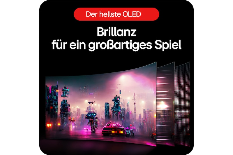 Brillantes Gameplay mit der hellsten OLED-Display-Technologie.
