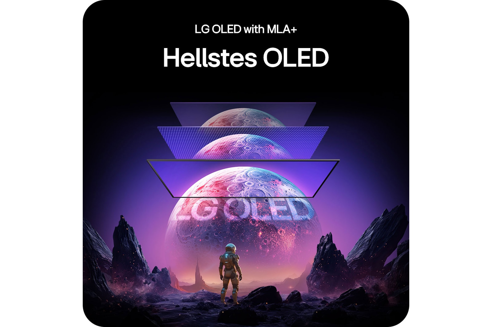Helleres OLED-Display mit MLA+ Technologie für herausragende Klarheit und immersives Seherlebnis.