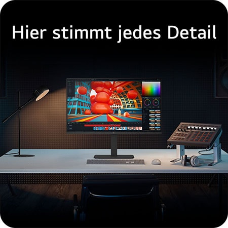 Präzise Detaildarstellung auf dem LG UltraFine 32-Zoll UHD 4K Monitor für professionelle Workflows.