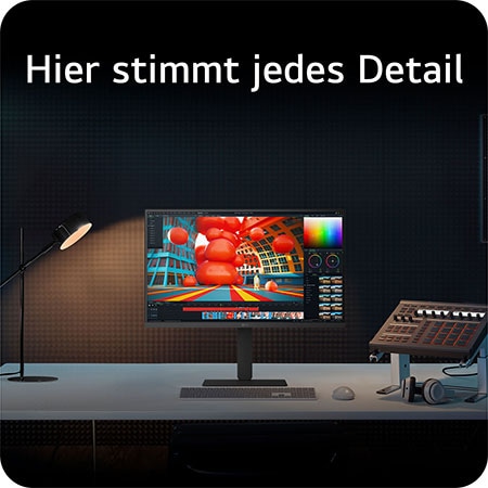 Präzise Detaildarstellung auf dem LG UltraFine 27-Zoll UHD 4K Monitor für professionelle Workflows.