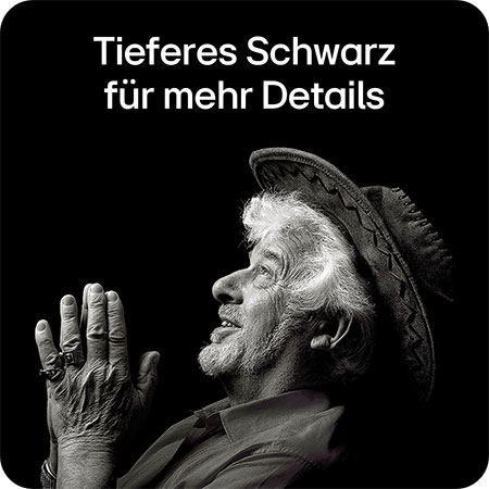 Tiefes Schwarz und verbesserte Detaildarstellung auf dem LG UltraFine UHD 4K Monitor.