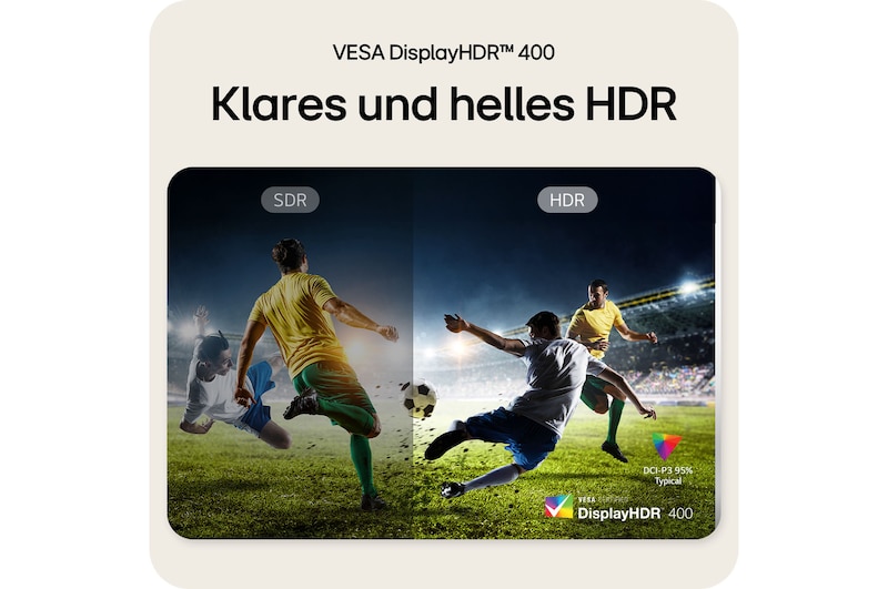 Das UHD 4K IPS Display des LG UltraFine 27-Zoll Monitors liefert gestochen scharfe Details und konsistente Farbgenauigkeit für kreative und professionelle Nutzung.
