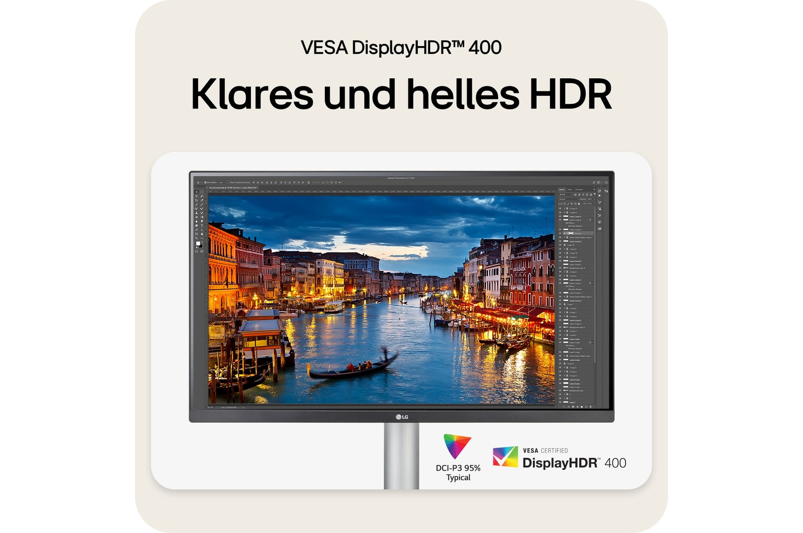 Das UHD 4K IPS Display des LG UltraFine 27-Zoll Monitors liefert gestochen scharfe Details und konsistente Farbgenauigkeit für kreative und professionelle Nutzung.