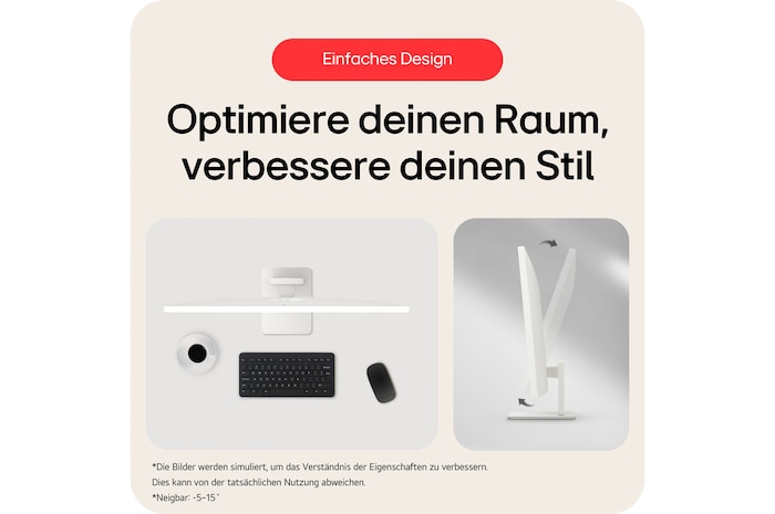 Minimalistisches Smart Monitor-Design optimiert Arbeitsplatz-Ästhetik mit klaren Linien, elegantem weißen Finish und platzsparendem Profil für moderne Büros.