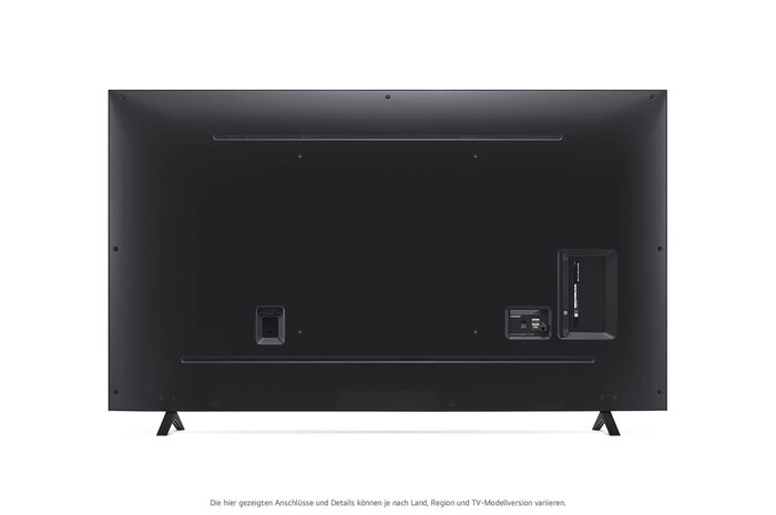 Rückansicht des LG NanoCell AI NANO82 4K Smart TV 2024 mit Anschlussfeld und VESA-Montagepunkten.