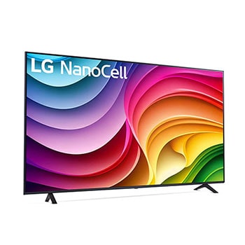 Ansicht des LG NanoCell AI NANO82 4K Smart TV 2024 mit aktiviertem Display und klarer Farbdarstellung.