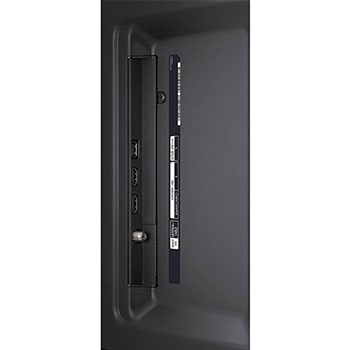 Seitliche Anschlussübersicht des LG NanoCell AI NANO82 4K Smart TV 2024 mit USB- und HDMI-Eingängen.