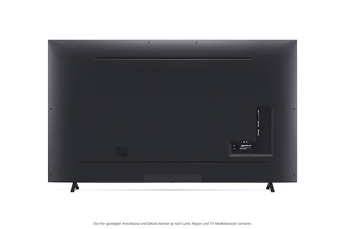 Rückansicht des LG NanoCell AI NANO81 4K Smart TVs mit zentral platzierter Kabelführung und VESA-Montagepunkten.