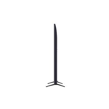 Seitliche Profilansicht des LG NanoCell AI NANO81 4K Smart TVs mit schlankem Gehäuse und flachem Aufbau.