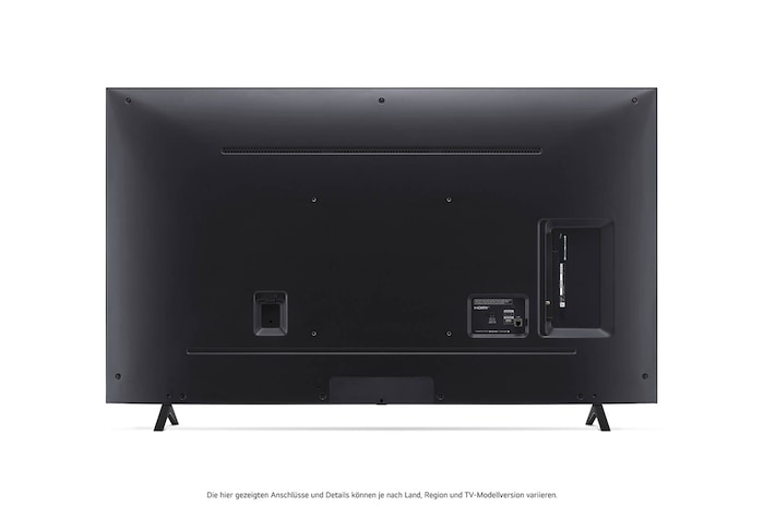 Rückansicht des LG NanoCell AI NANO81 4K Smart TVs mit zentral platzierter Kabelführung und VESA-Montagepunkten.