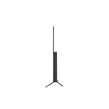 Seitenansicht des LG OLED AI B4 4K Smart TVs mit 45,9 mm schmalem Profil und 235 mm Standtiefenmaß.