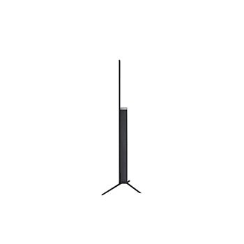 Seitenansicht des LG OLED AI B4 4K Smart TVs mit 45,9 mm schmalem Profil und 235 mm Standtiefenmaß.