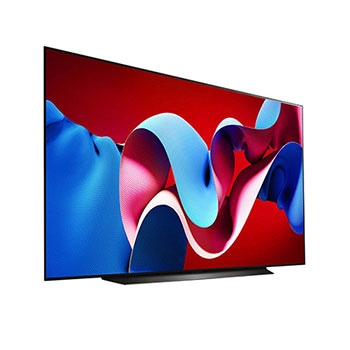Stärkere Rechtsansicht des LG OLED evo AI C4 4K Smart TV mit tieferem Betrachtungswinkel und kräftigen Farben