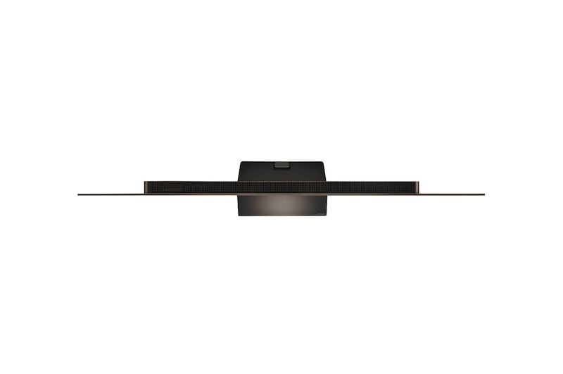 Draufsicht auf den LG OLED evo AI C4 4K Smart TV mit schlankem Design und sichtbarem Lautsprechergitter